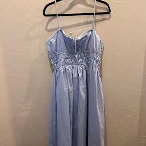 Anthropologie Light Blue Midi Dress